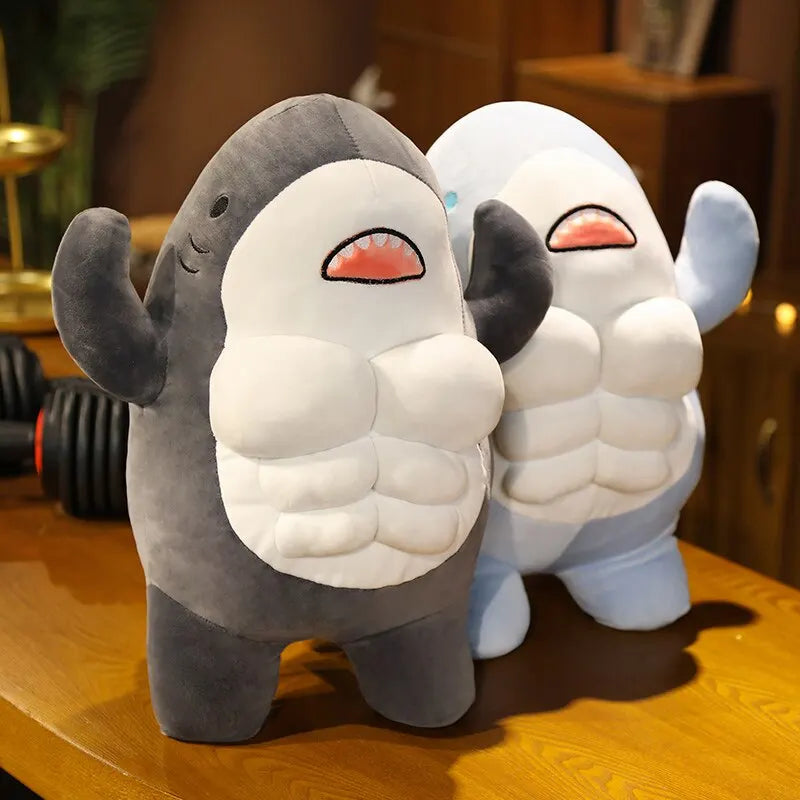 Muscle Shark Plush Doll