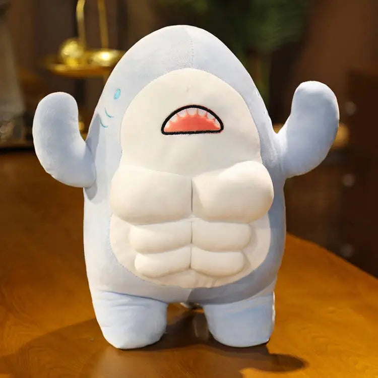 Muscle Shark Plush Doll