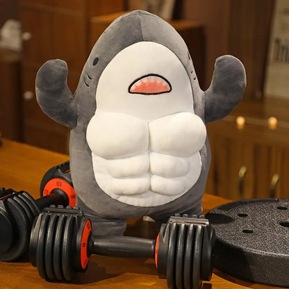Muscle Shark Plush Doll