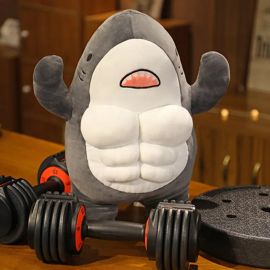 Muscle Shark Plush Doll