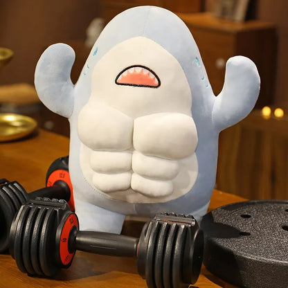 Muscle Shark Plush Doll